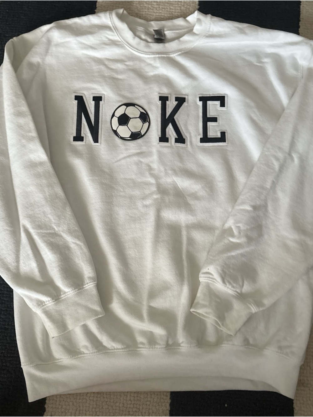 White Nike Soccer Crewneck Sweatshirt -